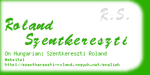 roland szentkereszti business card